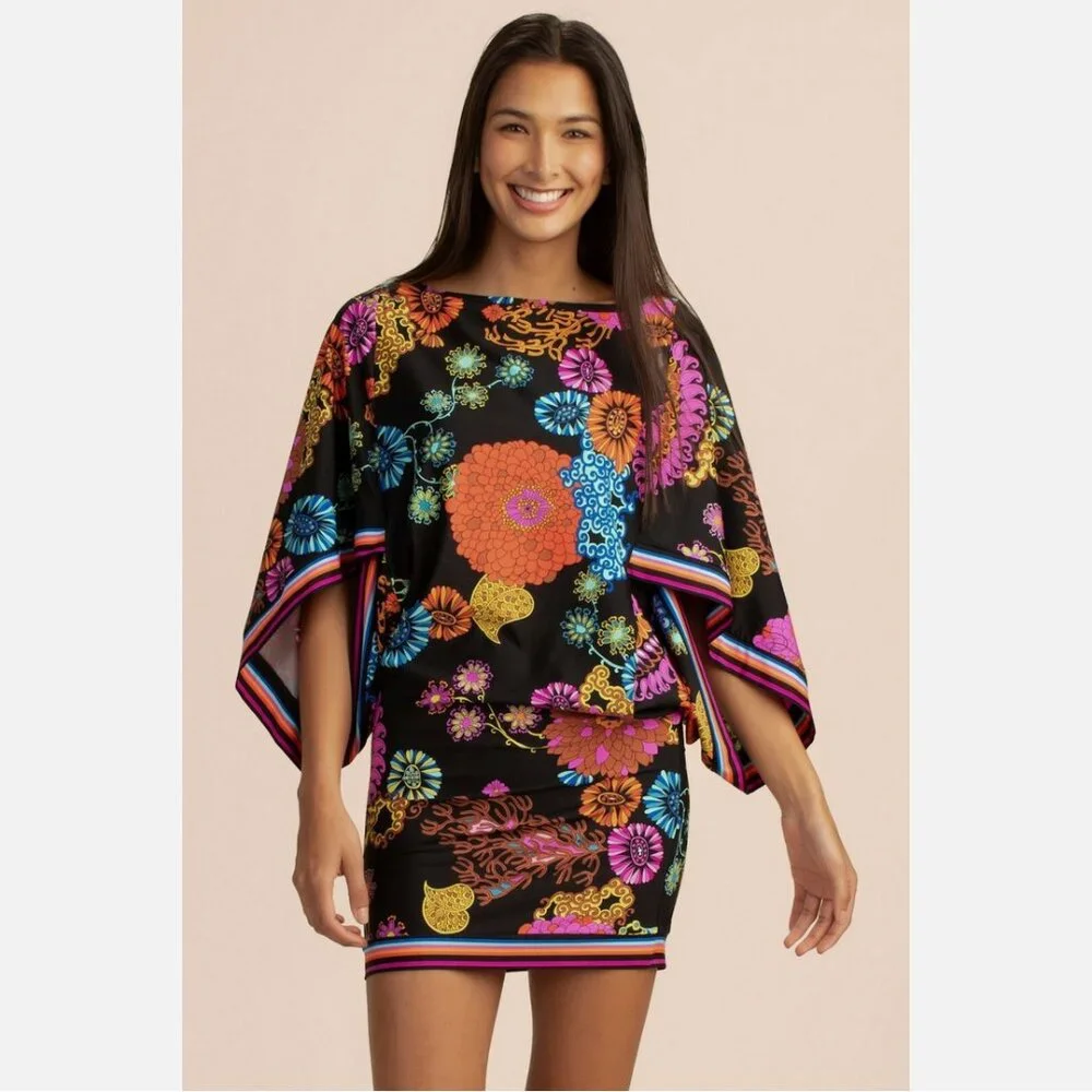 Trina Turk Electric Reef Tunic Cover up Dress